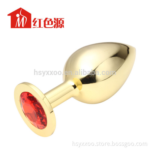 metal anal plug with jewelry sex toys for woman SM products for couples or man sex toy